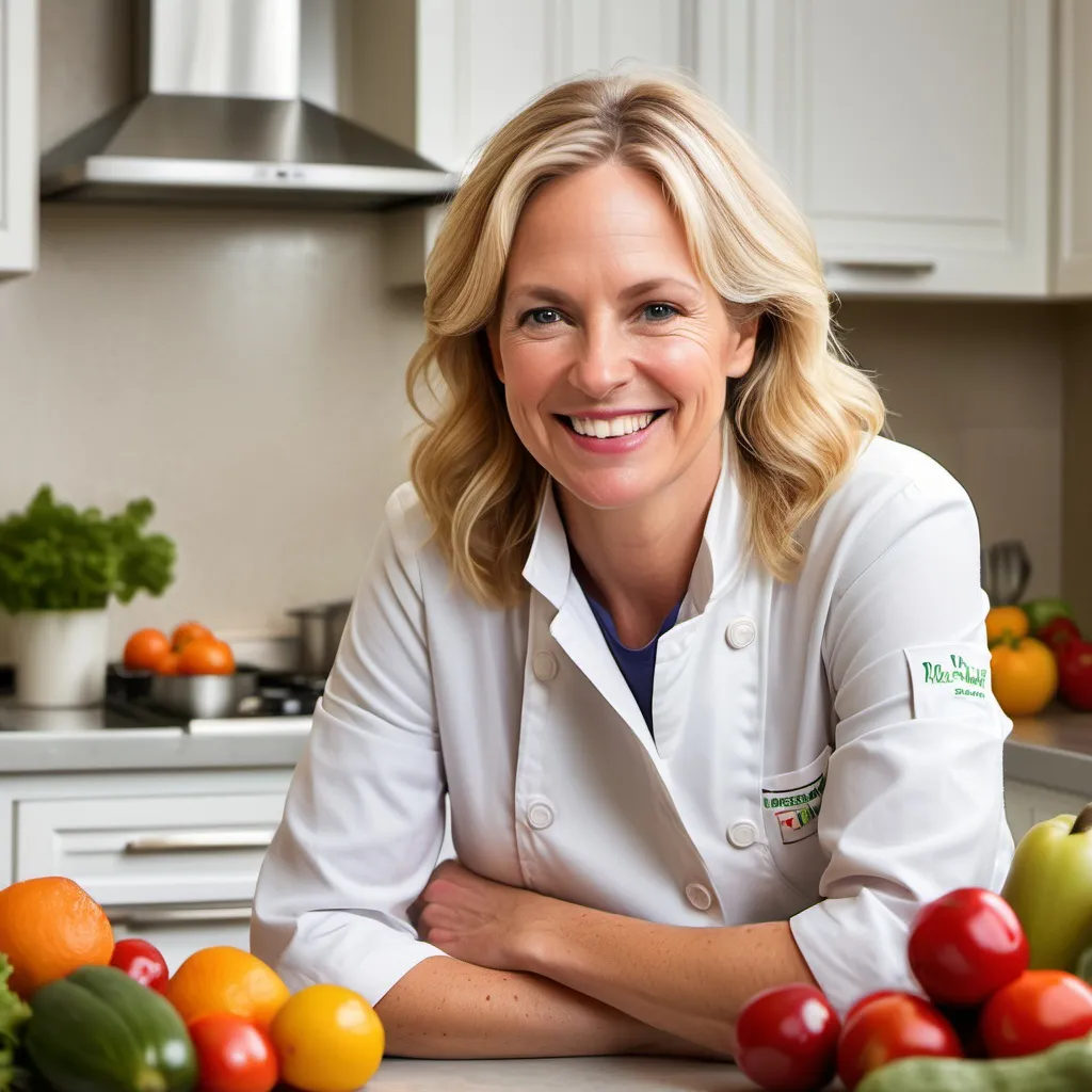 Meet Sofia – Culinary storyteller and recipe creator at AllFruit Recipes Sofia, founder of AllFruit Recipes, smiling in her kitchen surrounded by fresh fruits