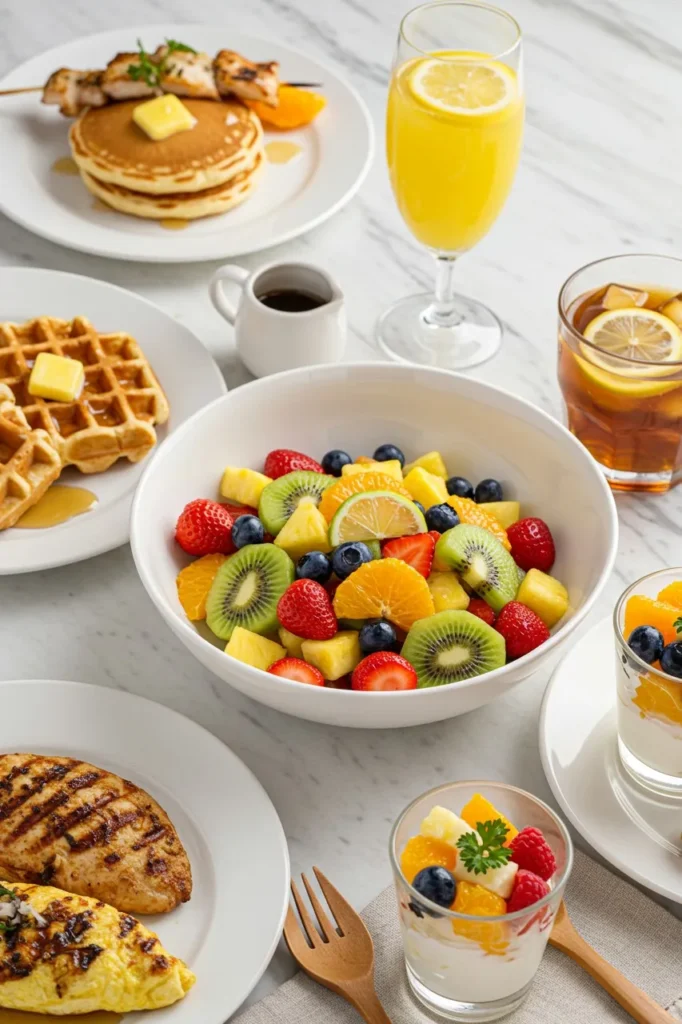 Bowl of fresh honey lime fruit salad with vibrant, colorful fruit.