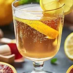 Sparkling lemon wellness drink with mint in a glass