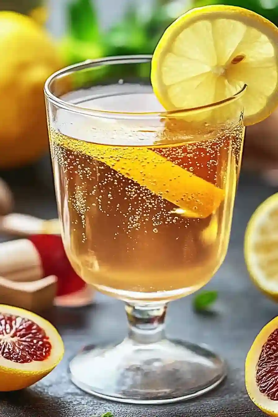 Natural Mounjaro Recipe Energizing Wellness Drink result_compressed Sparkling lemon wellness drink with mint in a glass