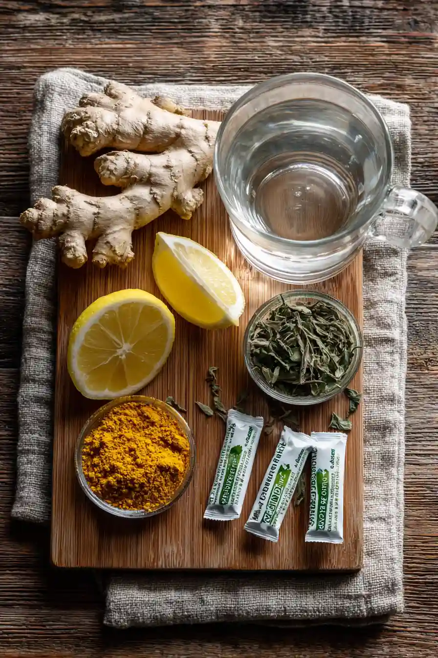 bariatric-tea-ingredients-image_compressed Bariatric tea ingredients including ginger, lemon, and peppermint