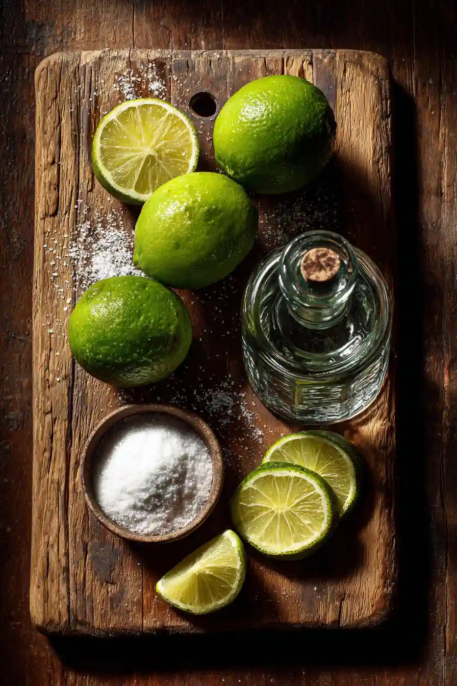 caipirinha-cocktail-ingredients-lime-sugar-cachaca Ingredients for Caipirinha cocktail recipe with lime, sugar, and cachaça