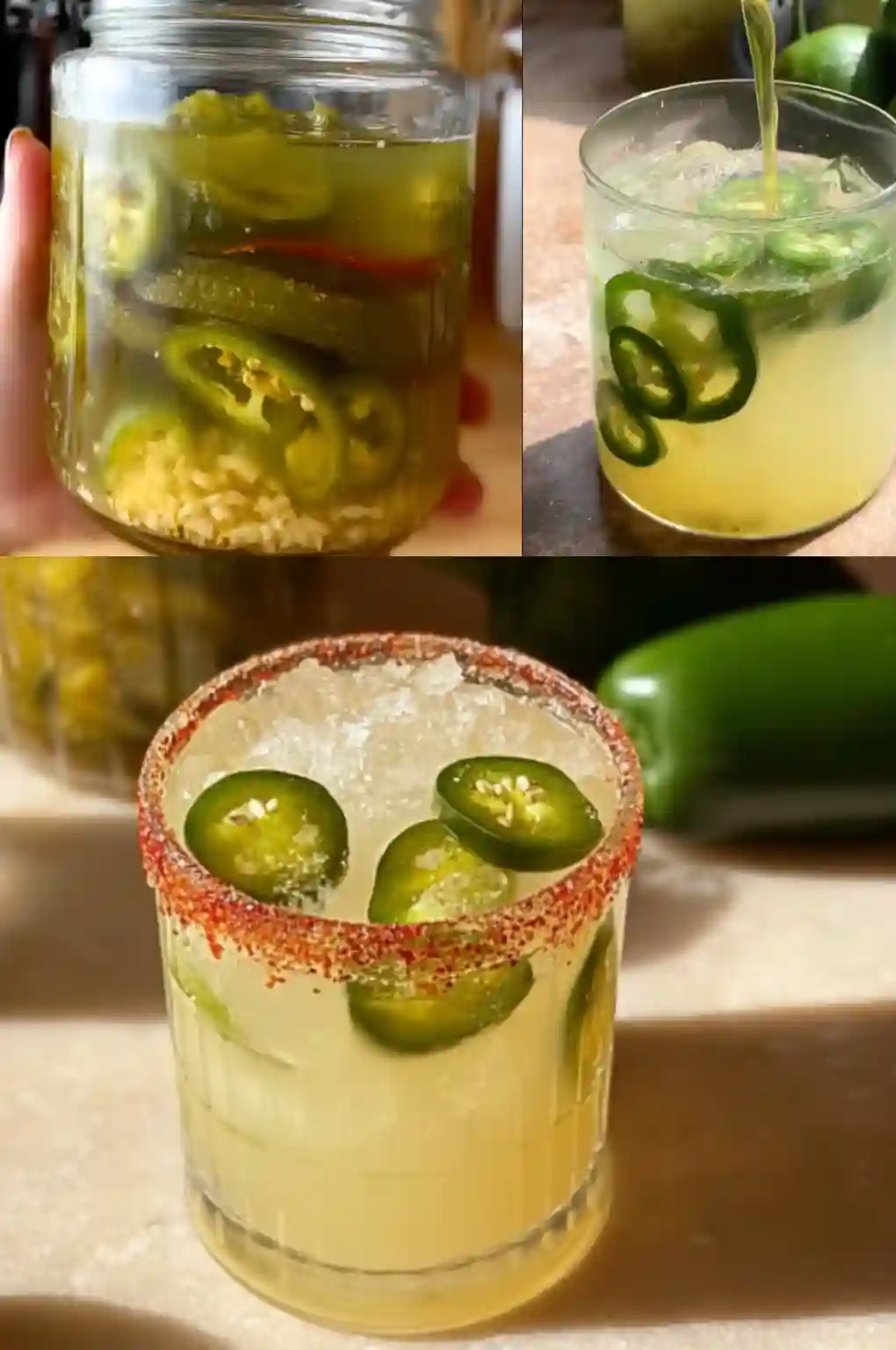 pickled-jalapeno-margarita-step-by-step Step-by-step images of preparing a Pickled Jalapeño Margarita